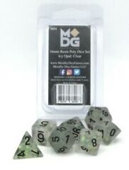 Icy Opal 16mm Resin Poly Dice Set: Clear